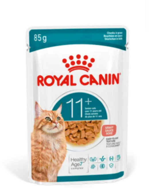 로얄캐닌 캣 에이징 11+ 파우치 85g 그레이비, 1개, 닭