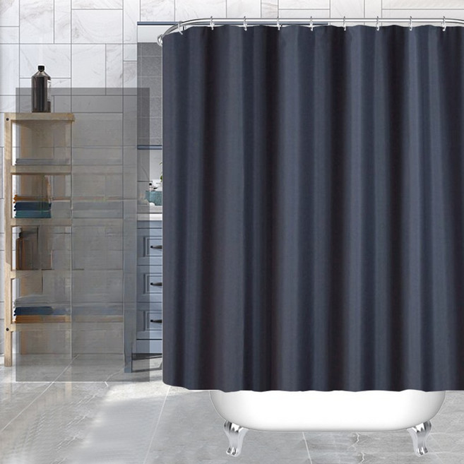 창닦기 사용자 정의 샤워 커튼세트 방수 금형 헤비 듀티 PEVA 패브릭 욕실 파티션 호텔, A. W120cmxH180cm 1PC, 09 다크 그레이, 1개