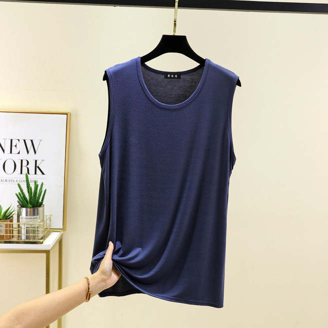 여성 빅사이즈 모달 민소매 나시 티셔츠 XXL~XXXXL