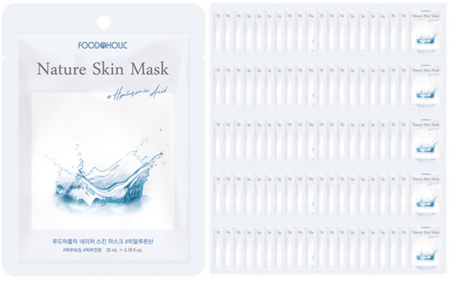 푸드어홀릭 네이처스킨 히알루론산 마스크팩, 100개입, 1세트