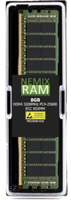 네 램 8GB 1X8GB DDR4 3200HZ PC4-25600 1RX8 1.2V CL22 288-핀 ECC RDI 등록 서버 메모리 ASUS Pro WS WRX80E-SAGE