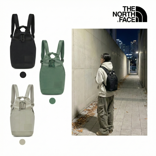 국내 정품 매장판 노스페이스 우먼 네버 스탑 미니 백팩 어반 스타일의 수납 공간이 다양하고 스타일리쉬한 데일리 아이템