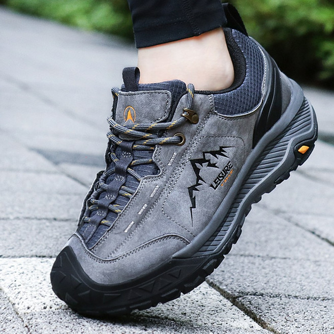 레저타임 레이시스 남성 등산화 가죽 생활방수 트레킹화 파워리딕