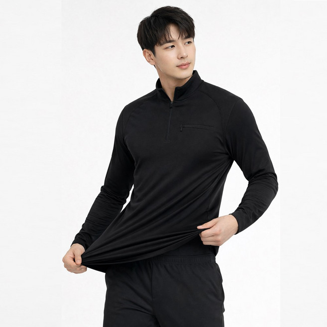 스타런 남성용 쿨냉감 기능성 필드 아이스 집업 티셔츠 751# 빅사이즈