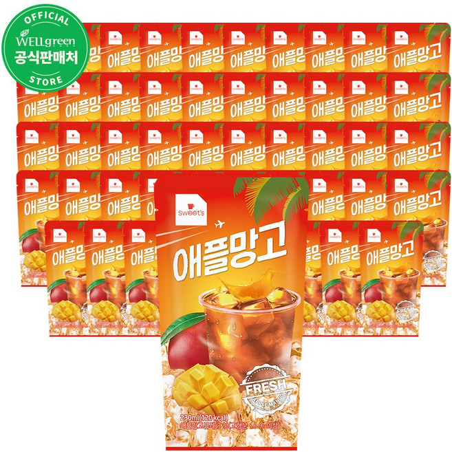 웰그린 스위츠 애플망고에이드, 230ml, 50개