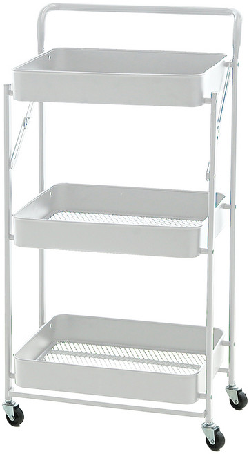 LUNAPOLI 접이식 이동식 철제 트롤리 선반 수납 다용도 틈새