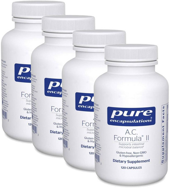 퓨어인캡슐레이션 A.C. 포뮬라 II 카프릴산 브로멜라인 캡슐 Pure Encapsulations, 4개, 120정