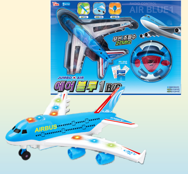 씽크 에어블루1 RC 무선조종 리모컨 장난감 비행기 어린이 비행기놀이 장난감, 1개, 혼합색상