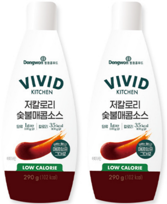 비비드키친 저칼로리 숯불매콤 소스 290g 1개, 2개