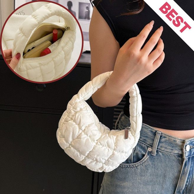 로나비 데일리 토트 퀼팅 패딩 귀여운 미니 가방