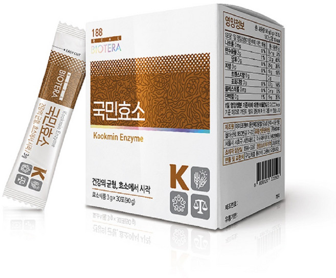 소화효소 아미코젠 국민효소 식후 탄수화물 지방 분해 소화촉진 효소, 3g, 30개