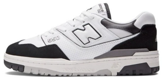 뉴발란스 BB550 남녀 공용 550 스니커즈 화이트 그레이, 255, BB550NCA - 쿠팡