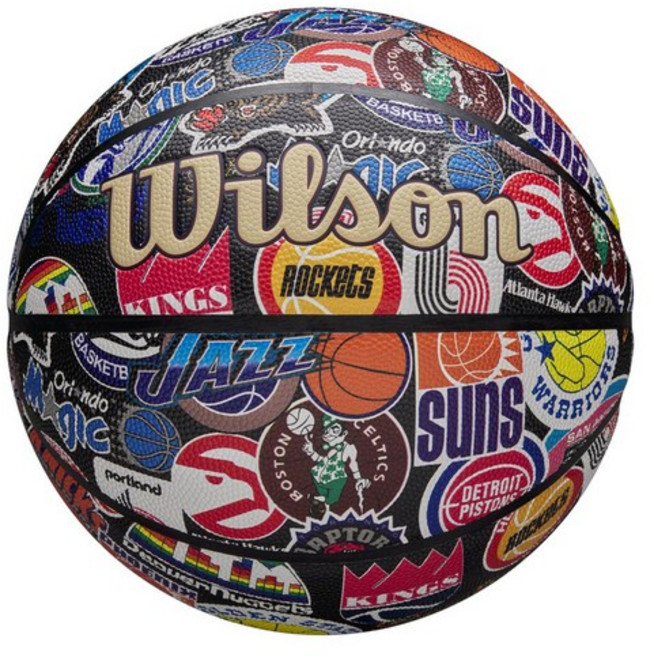 윌슨 NBA ALL TEAM 레트로 농구공, 1개, WZ4028501XB7