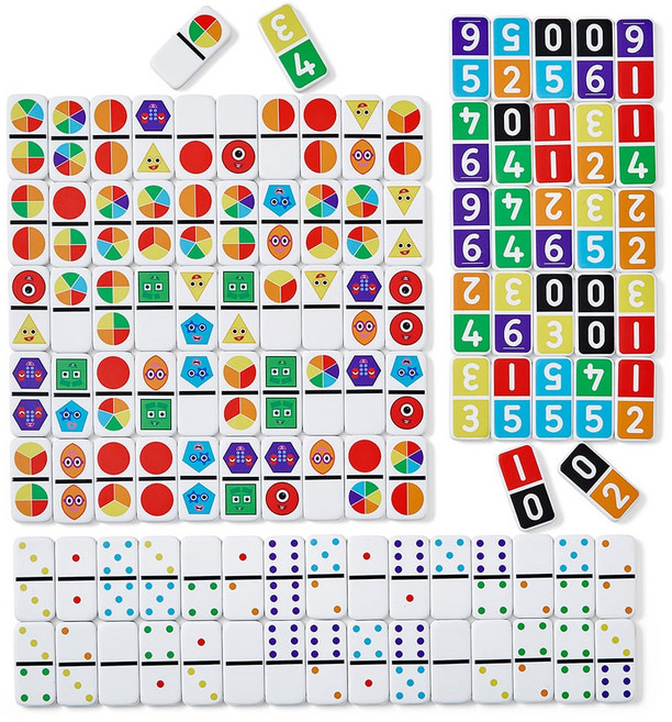 러닝리소스 IN96926 넘버블록스 더블 식스 도미노 4인세트 기초 수학능력 UP, 1개