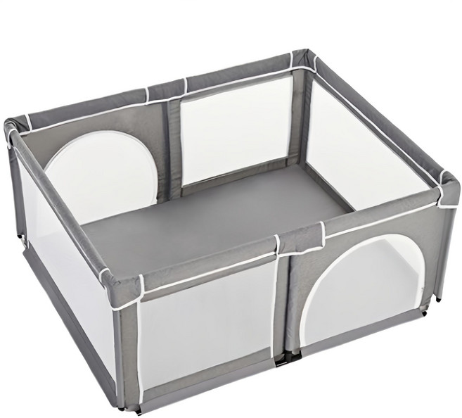 遊戲圍欄 寶寶安全防護遊戲空間, 1個, 圍欄(120*160)送手環2個, 灰