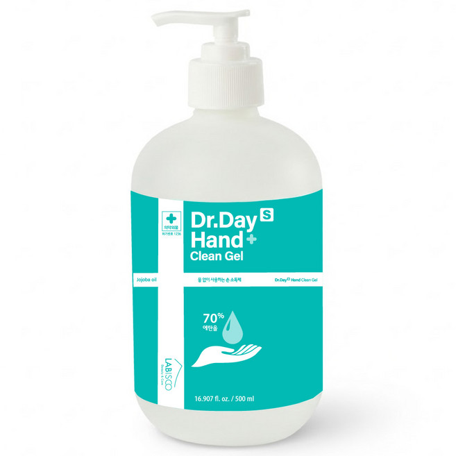 Dr.Day s 핸드클린겔 손소독제 500ml x 2개입 / FDA승인제품 손세정제 / 끈적임 없는 촉촉한 마무리, 2개