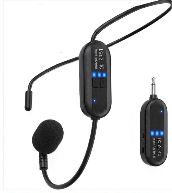 DXn G103-2 max 頭戴式 續航30小時 2.4G 教師教練演講專用, 一組無線麥克風, 酷黑色