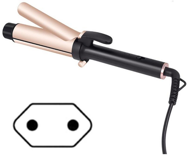 컬링 아이언 헤어 컬러 36mm 히팅 컬링 집게 헤어 스타일링 도구 헤어 스타일링 기계 모든 헤어 타입에 적합, EU Plug