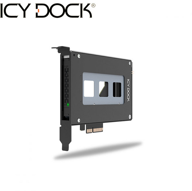 [ICYDOCK] MB111VP-B 1BAY 2.5형 U.2 / U.3 NVMe to PCIe slot (up to 64Gbps.) 하드랙