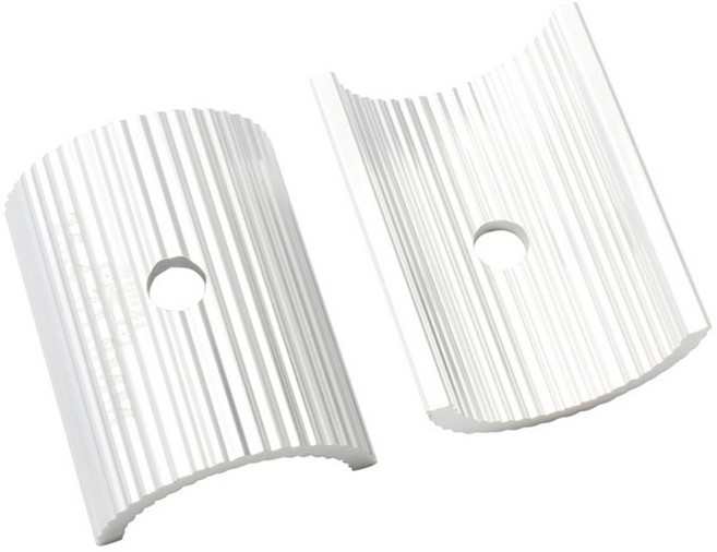 자전거 핸들스템 스페이서 변환 심 F54, 1세트, 31.8mm-35mm 실버