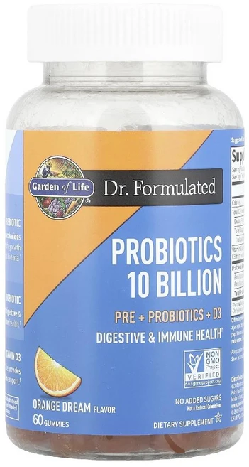 가든오브라이프 프로바이오틱스 100억 비타민D3 오렌지 드림맛 구미젤리 60개, 1개, 60정 - 쿠팡