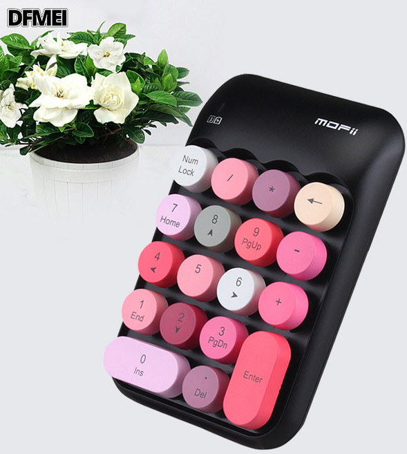 DFMEI 摩天手X910無線數字鍵盤外接財務用密碼數字小鍵盤, BSUN TOY, 如圖, 口紅色