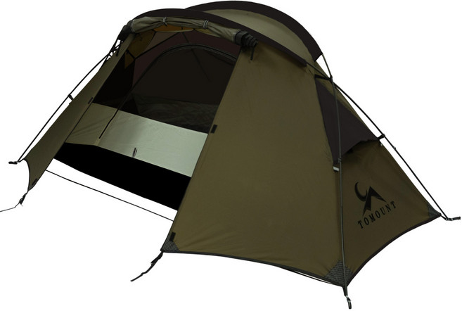 TOMOUNT 투마운트 NY-2 앤와이 솔로 경량 나일론 텐트 카키색, 1개, 1인