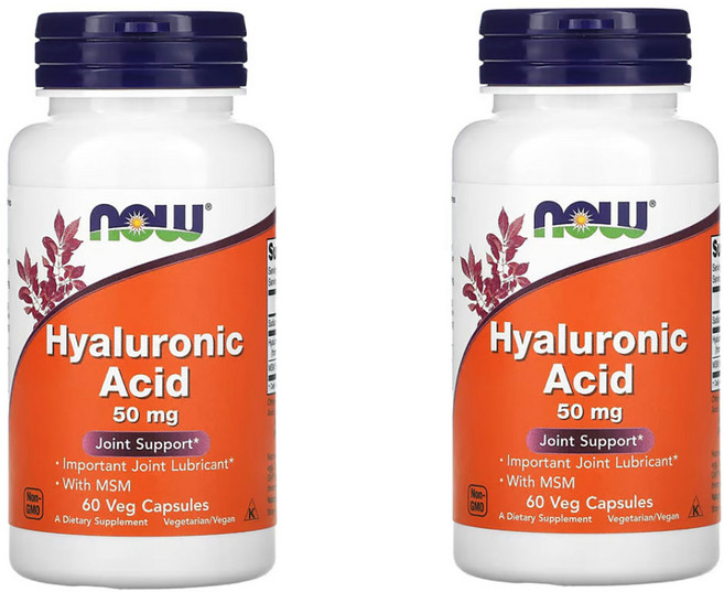 나우푸드 먹는 히알루론산 + MSM 식이유황 60캡슐 2통, 60정, 2개