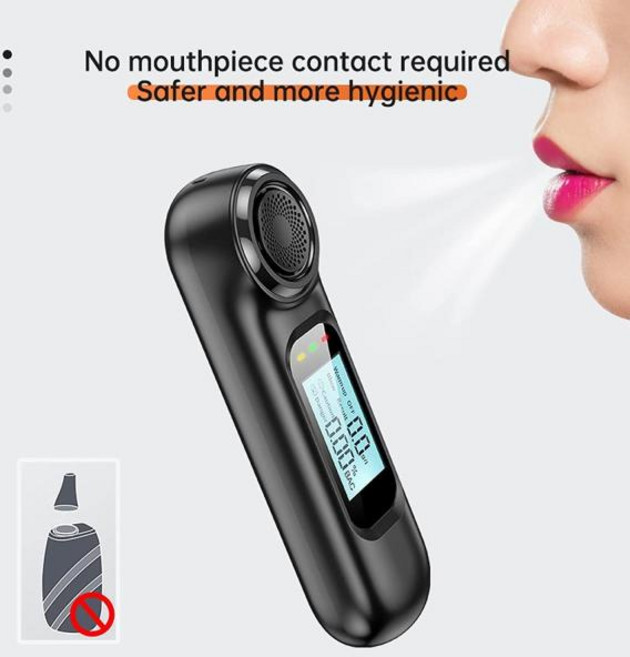 정확한 비접촉 고정밀 음주 측정기 디지털 호흡 테스터 감지기 알코올 테스트 진단 도구, 1개