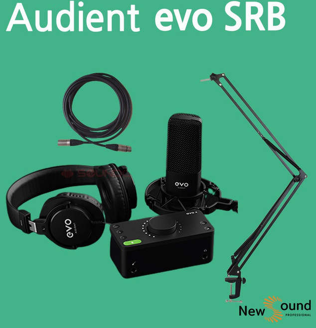 [오디언트 패키지 팝필터 증정] Audient EVO4 +헤드폰+쇼크마운트+케이블 Set / EVO SRB 레코딩 패키지, EVO SRB+관절스탠드