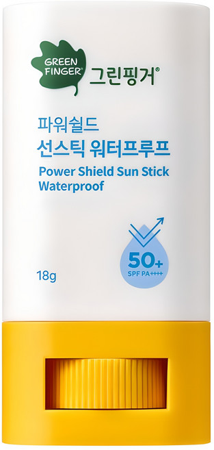 그린핑거 유아용 파워쉴드 선스틱 워터프루프 SPF50+ PA++++, 18g, 1개