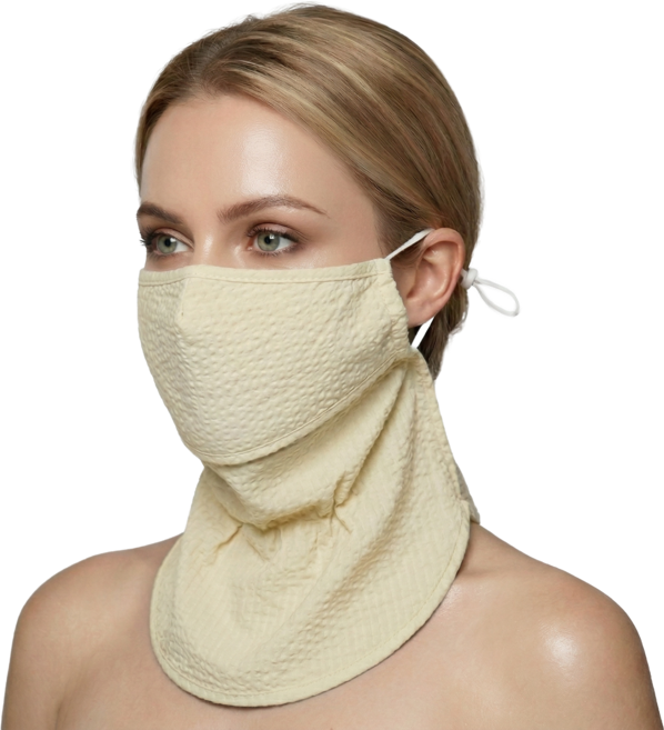 에코리즈 시어서커 자외선차단 멀티 마스크 롱타입 국내생산, 1개, 무지옐로우