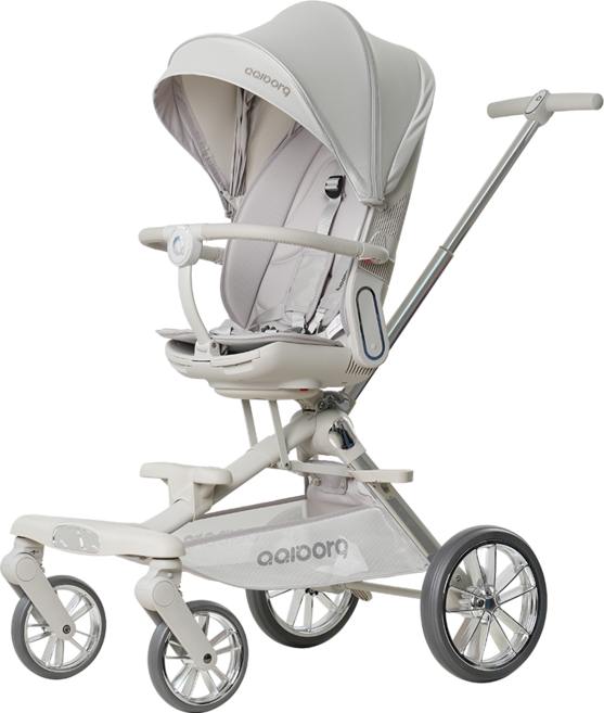 올보르 앨빈 트라이크 유모카 휴대용 유모차, 디럭스 그레이, 1개