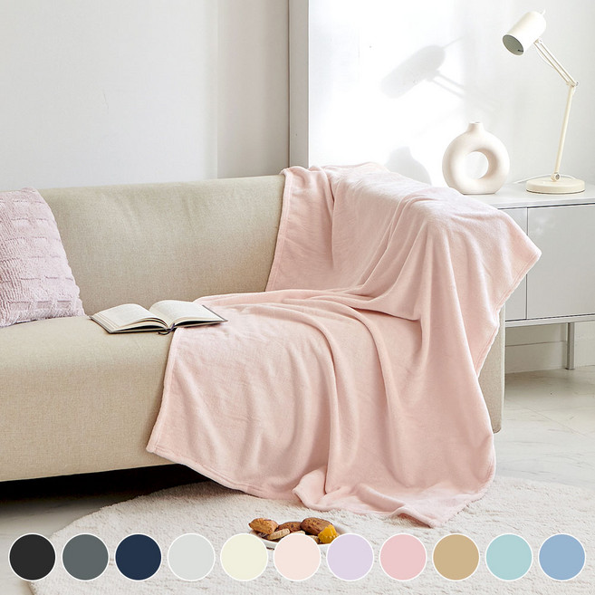 데시뉴 에센스 솔리드 양면 극세사 담요 블랭킷