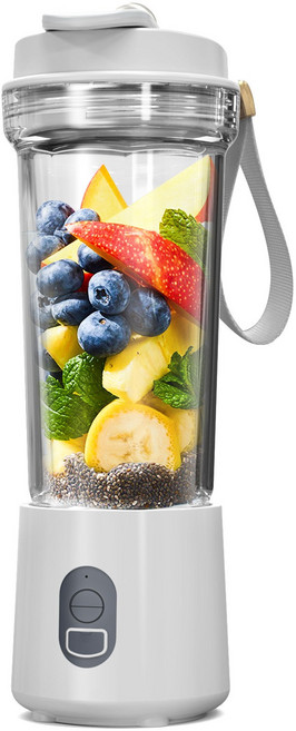 QUZO 휴대용 무선 믹서기 미니 믹서기, 흰색