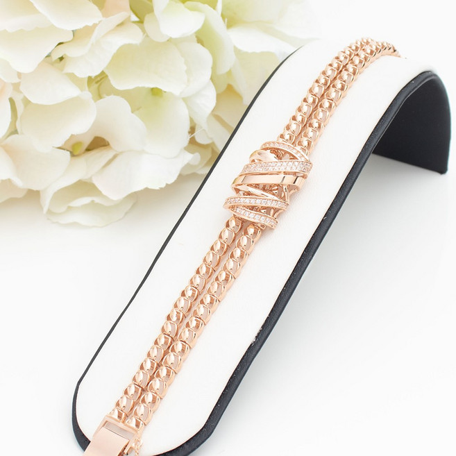 루키스톤 18k 테디론스 굵은팔찌 18k팔찌