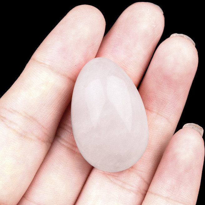 水晶玉石小雞蛋 30mm 鳥蛋石頭, 白水晶