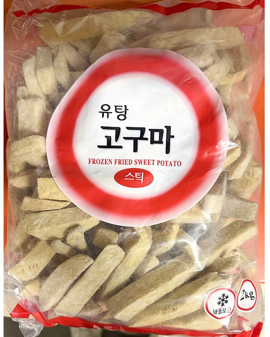 냉동고구마 (팜피아 유탕 스틱 2K) 피자토핑용/식당용/고기집/튀김용/감자스틱, 1개