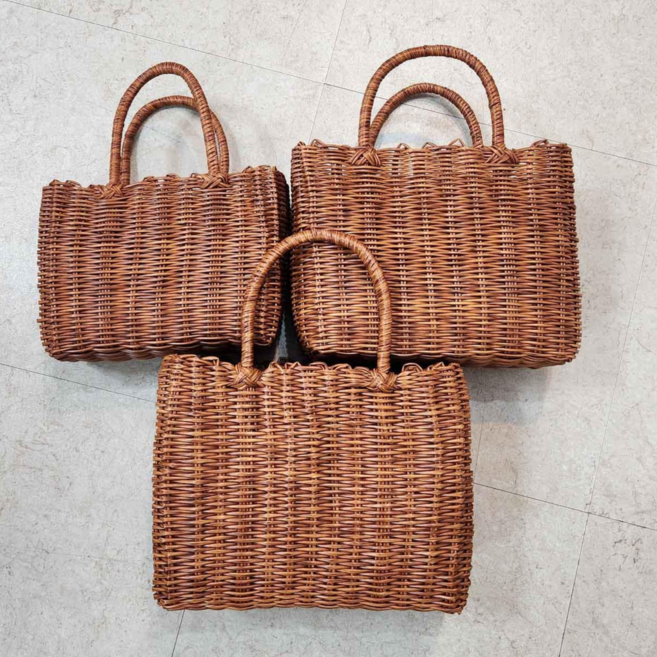 피크닉가방 빨대가방 손잡이 컬러 데일리백