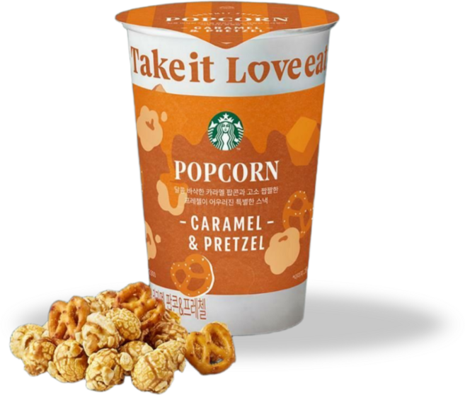 [스타벅스] 카라멜 팝콘 & 프레첼, 1개, 100g