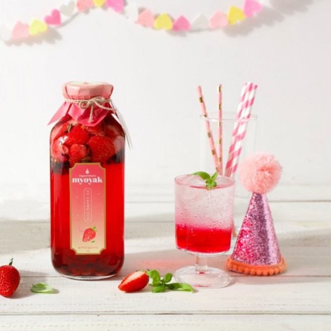 딸기바질 담금주키트 500 - 마이 스트로베리 나이츠 딸기주, 1000ml, 상세설명 참조