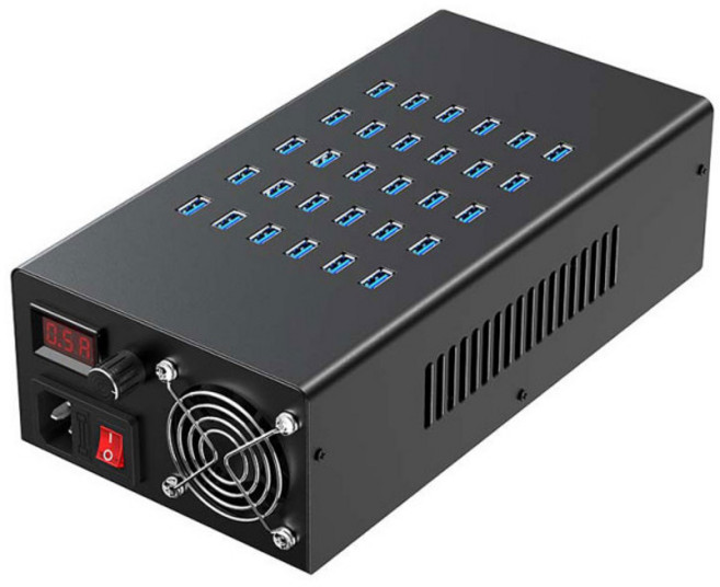 멀티포트 USB 충전기 휴대폰 고속 충전, 20포트 100W 무소음(가정용), 1개