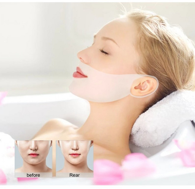 비엘스키 V자형 마사지 페이스 턱 페이셜 리프팅 주름 셰이퍼 슬리밍 뷰티 스킨 케어, 1개, 땡김이 BL08856