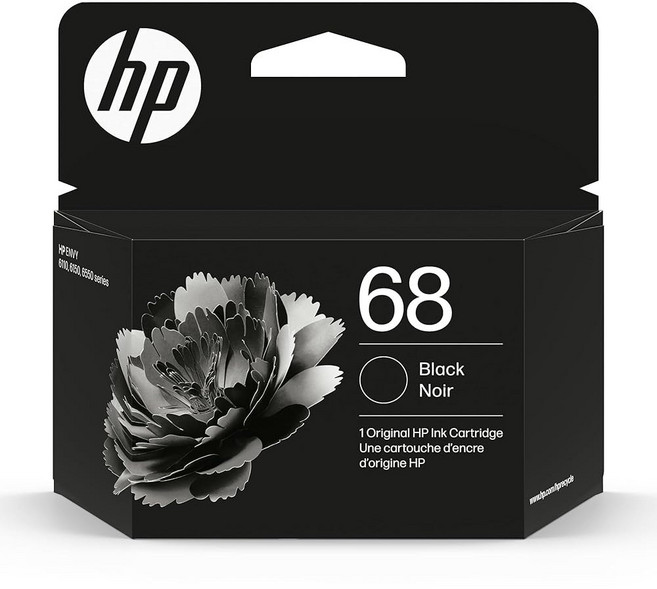 68 블랙 잉크 카트리지 6100e 6500e 시리즈를 선망하다 인스턴트 잉크 사용 가능 7FP21TN, HP 68 검은색 잉크 카트리지 | Works Envy, 1개