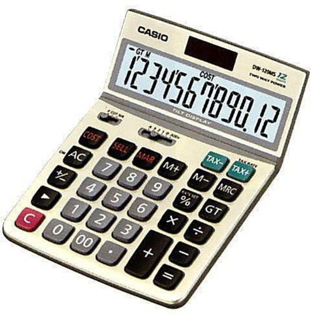 CASIO DW-120MS 12位數商務計算機, 1個