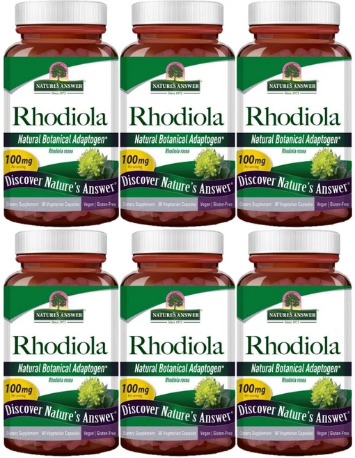 네이처스앤서 로디올라 홍경천 100mg, 6개, 60정 - 쿠팡