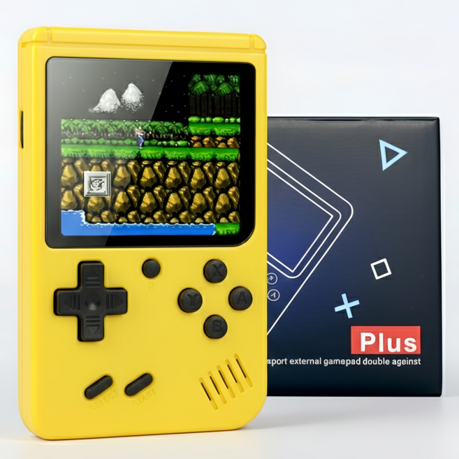 CIIECE 레트로 휴대용 미니 게임기, GB2500(옐로우)
