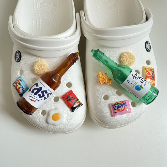 왕소주 왕맥주 안주 K푸드 라면 팝콘 신발악세사리 호환 파츠 참 장식