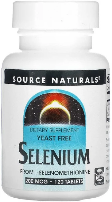 SourceNatural 셀레늄 메티오닌 200mcg 120정 셀레니움 메치오닌 셀레니엄, 1개, 120개 - 쿠팡