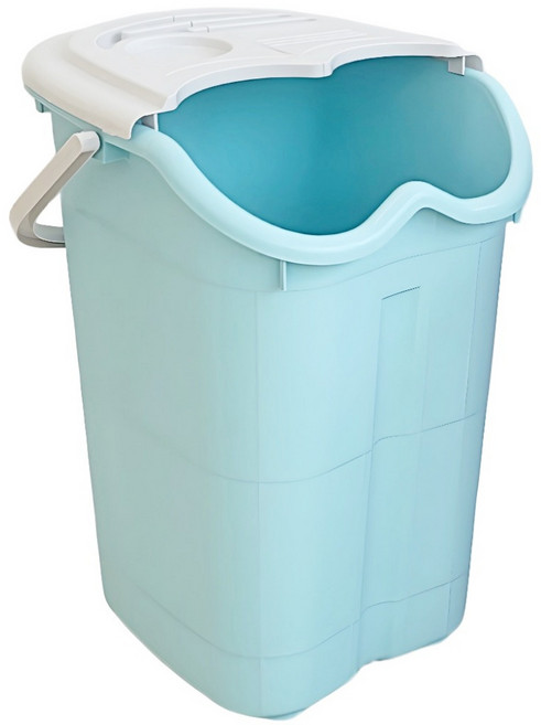 접이식족욕기 휴대용 플라스틱 족욕 바스켓 족욕기 족욕통, 1개, 스카이블루